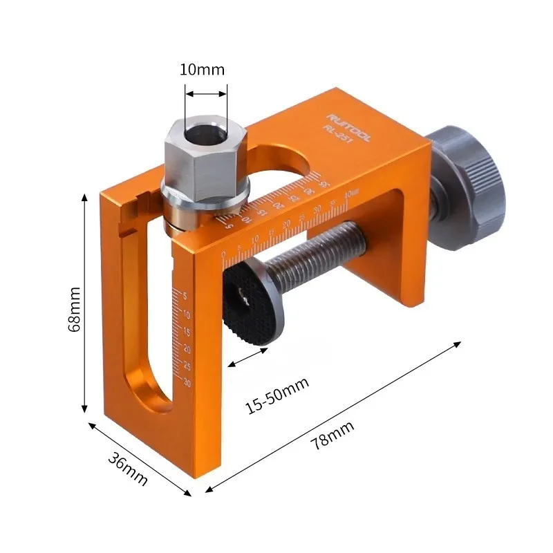 10mm Drilling Guide Locator for Cabinet Door Rebounder Install Upgraded Pocket Hole Jig Furniture Connector Doweling Jig Kit