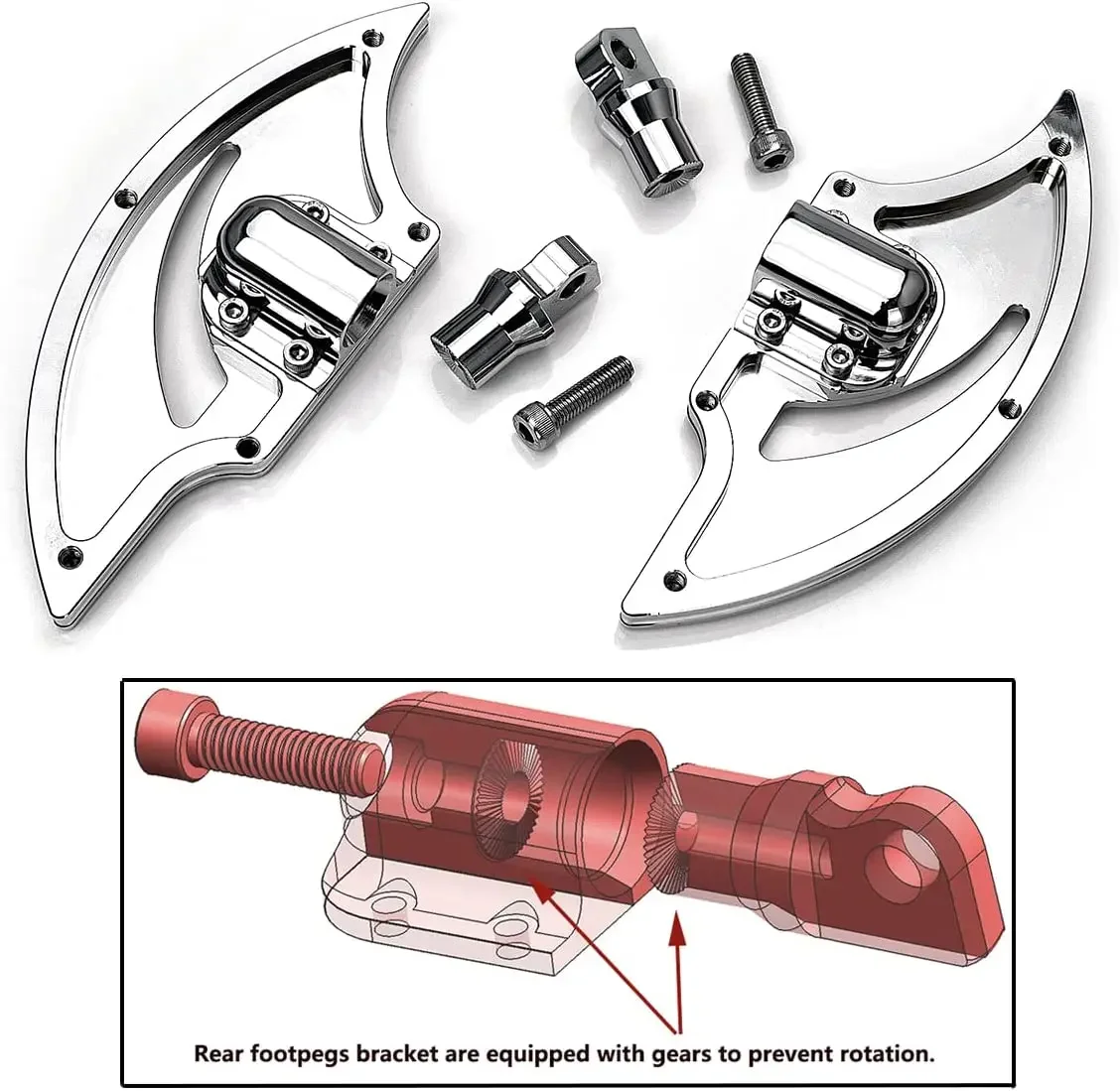 Motorcycle  rear Pedal floorboard Heel Toe Shift Lever passenger foot peg boards For Harley road king FLHR 1980-up