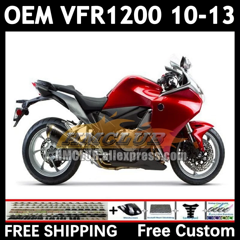 Metallic Red Injection For HONDA VFR1200 VFR 1200 RR CC 87No.0 VFR-1200 10 11 12 13 VFR1200RR 2010 2011 2012 2013 OEM Fairings