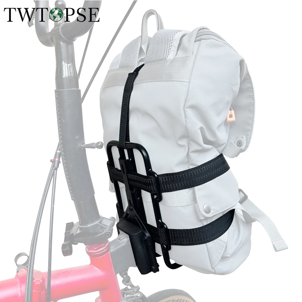 

TWTOPSE Bicycle Bag Holder For Brompton 3SIXTY PIKES Folding Bike Aluminum AlloyBag Rack Holder Frame Parts Accessory