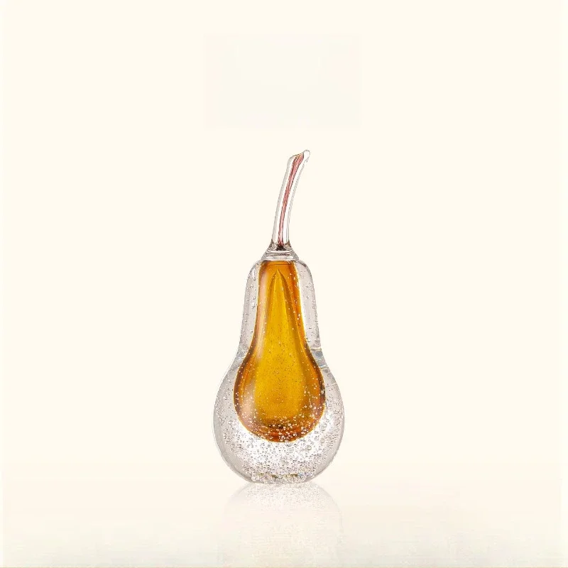 Glazed pear apple ornament workstation stable emotion artifact crystal living room entrance desktop