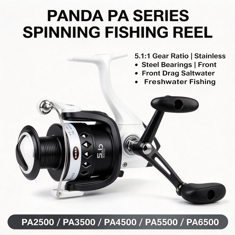 teben-panda-spinning-reel-1bb-51-1-lightweight-400g-reversible-handle-2500-3000-4000-5000-6500-freshwater-sea-big-game-tackle