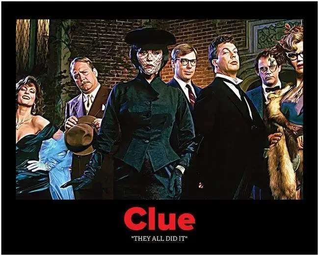 Clue Movie Art Picture Print Canvas Poster,Home Wall Decor