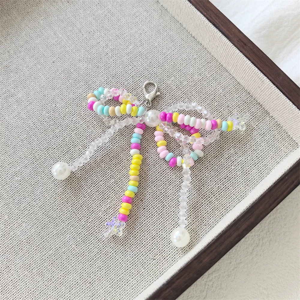 Shoe Charms Kids Colorful Beaded Bow Crystal Butterfly Ballet DIY Decoration Accessories for Sneakers Travel Portable