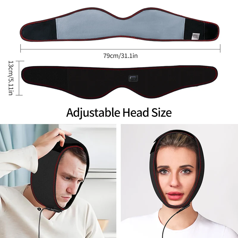 Electric Heating Pad with 3 Heat and Time Settings for Face Jaw Chin Wisdom Face Heating Wrap for TMJ Jaw Relief