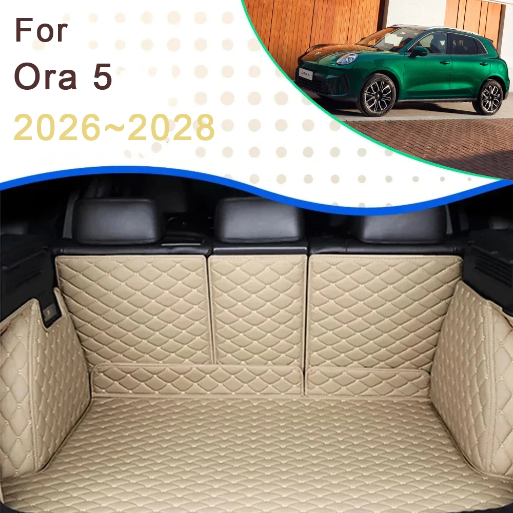 Car Trunk Cargo Liner For GWM Ora 5 EV 2025 2026 2027 5seat Waterproof Rug Rear Boor Mat Carpet Storage Pad Auto Accessories