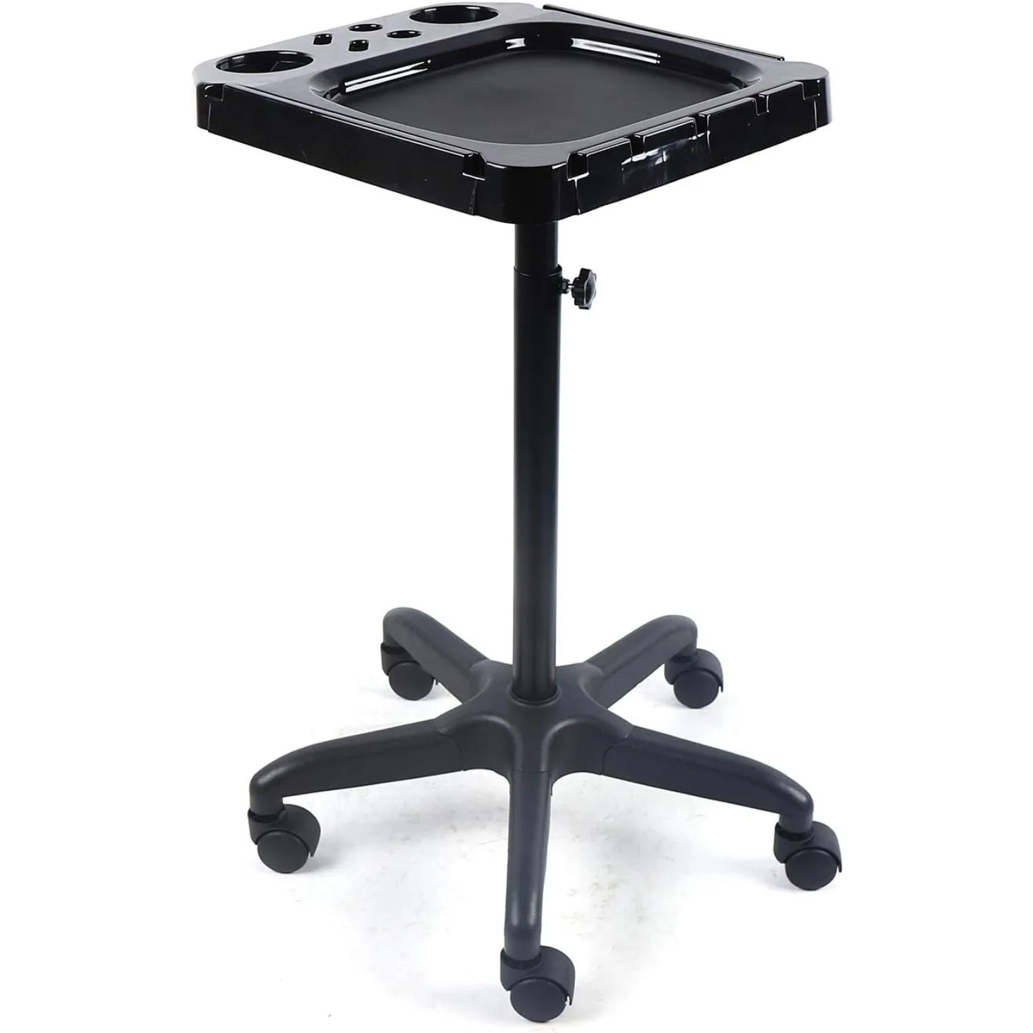 

Salon Tray Cart Adjustable Salon Tray on Wheels Tattoo Tray Rolling Trolley Hairdressing Tool Hair Stylist Storage Trolley