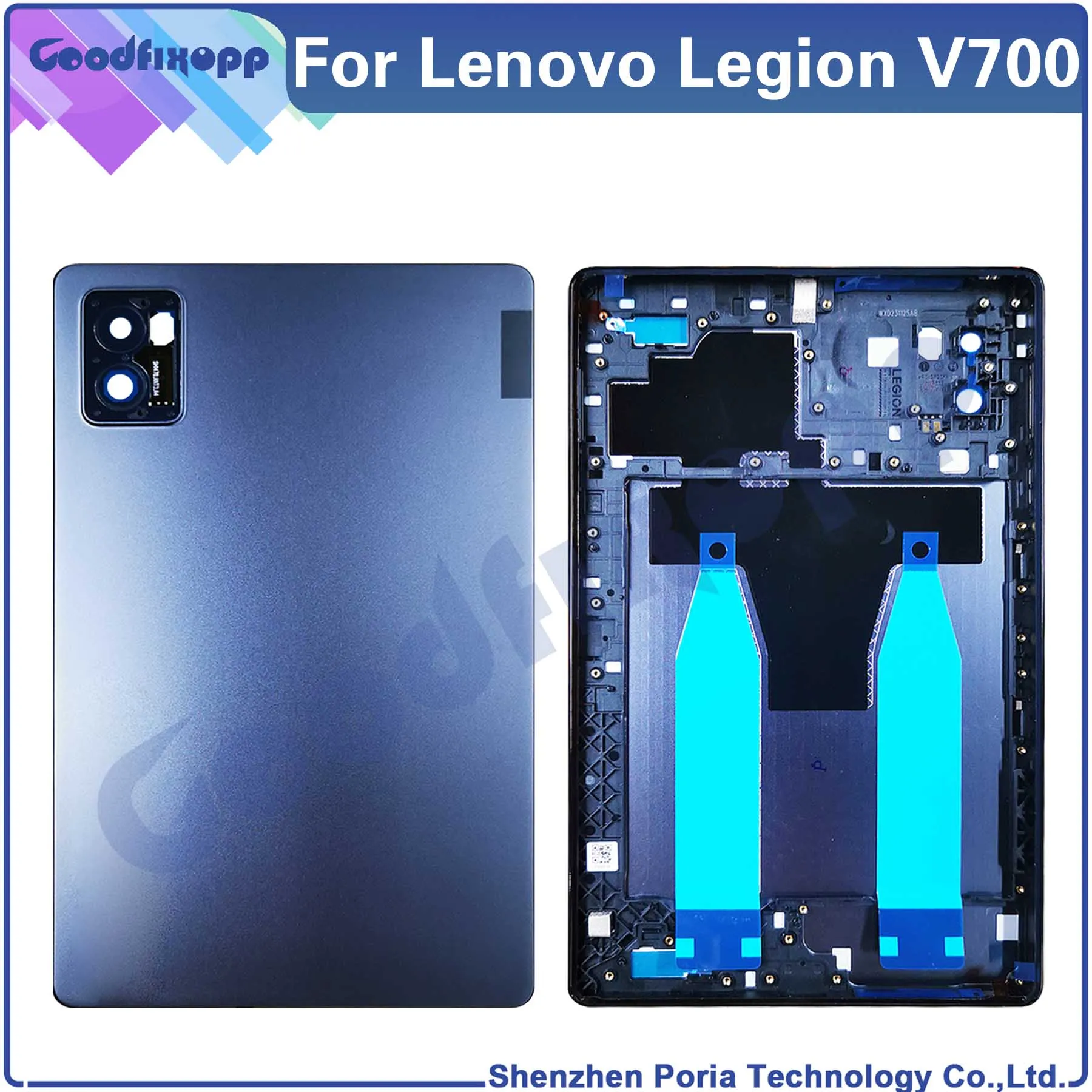 

For Lenovo Legion V700 Back Battery Cover Door Housing Case Rear Cover Repair Parts Replacement