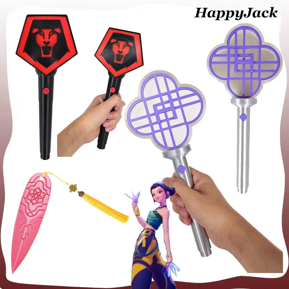 

Demons Cosplay Hunter Zoey 3D Printed Cheer Stick Boomerang Lightboard Adult Fan Support Stick KPop Costume Accessories Props