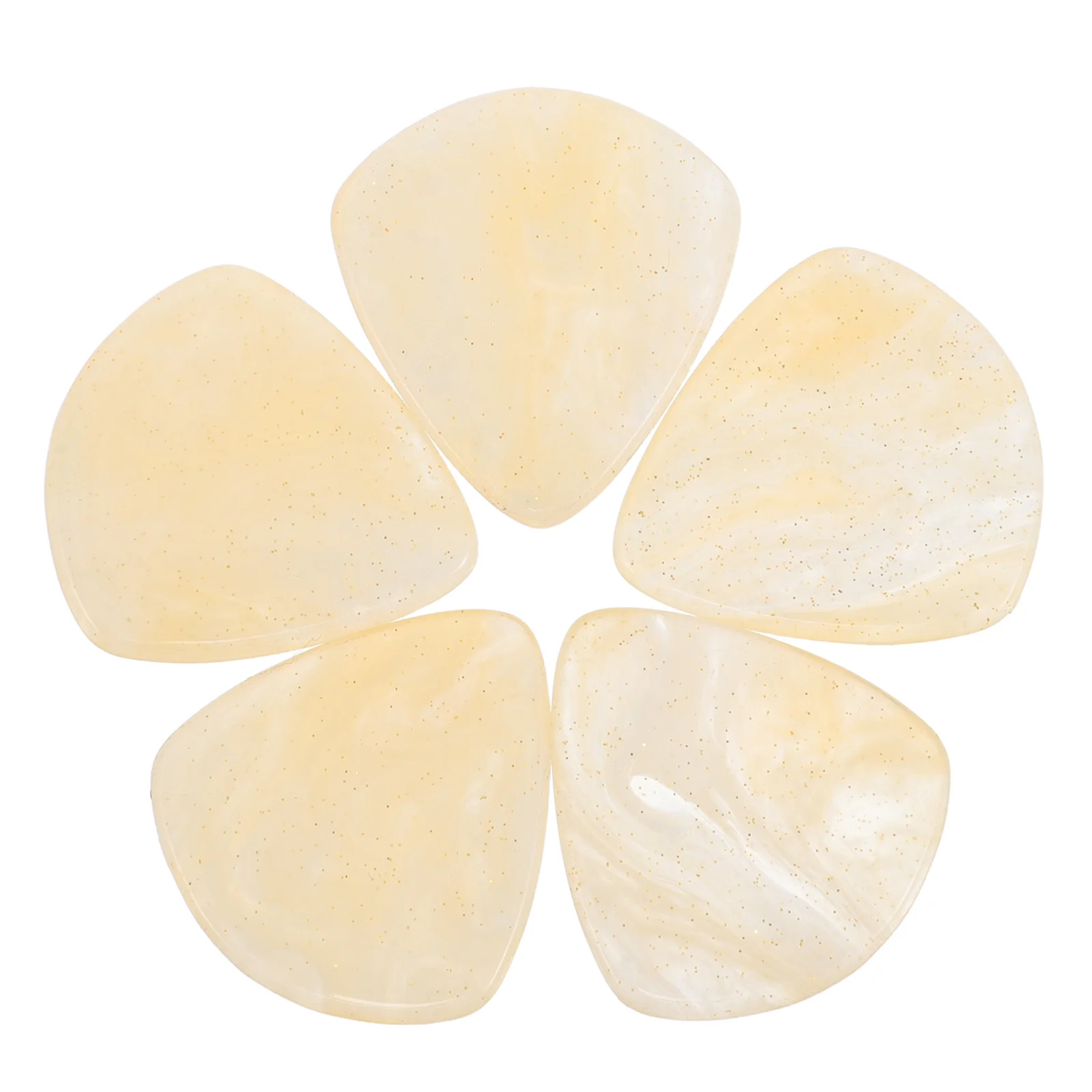 

5Pcs Natural Resin Guitar Picks Smooth Heart Shape Grip for Acoustic Electric Bass Ukulele Decorative Plectrums Accessories