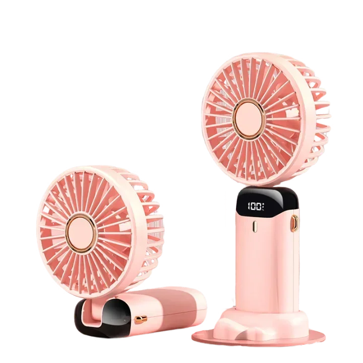 

2025 Multifunctional Mini Folding Hand Fan USB Powered 5 Speed Settings Portable Cooling Device for Summer247