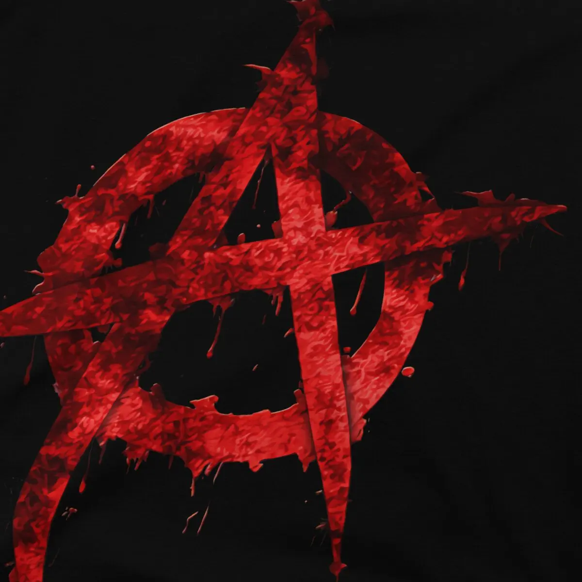 Anarchy Anarchist Symbols Blood Tshirt Homme Men\'s Tees Polyester T Shirt For Men