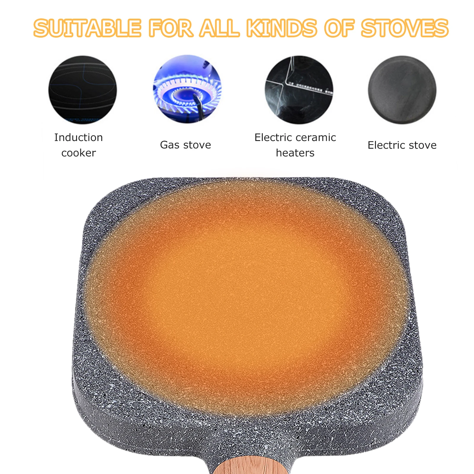

Non-Stick Frying Pan Sandwich Mold For Gas Stove Bacon Egg Omelette Pancake Pot Kitchen Accessory Alloy Cooking Skillet