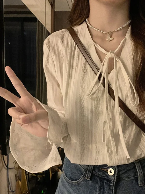 

White Bell Sve Chiffon Sun Protection Cardigan Women's Summer 2025 Outer irt Jaet Versatile Top Korean Sle Commute Wind