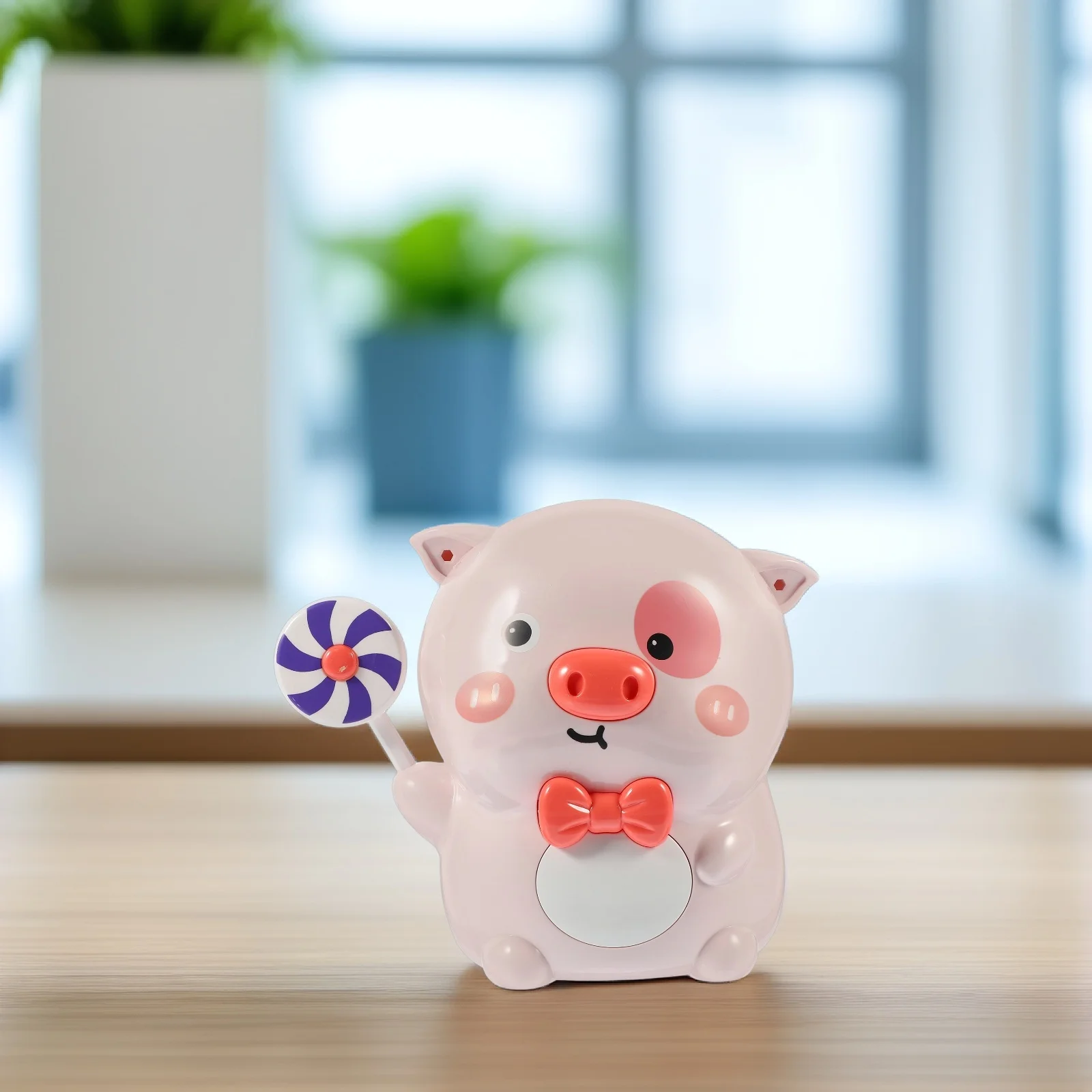 Adorable tirelire Abs dessin animé cochon banque de pièces sucette clé économie d'argent pot décoration de bureau pour enfants anniversaire cadeau de noël