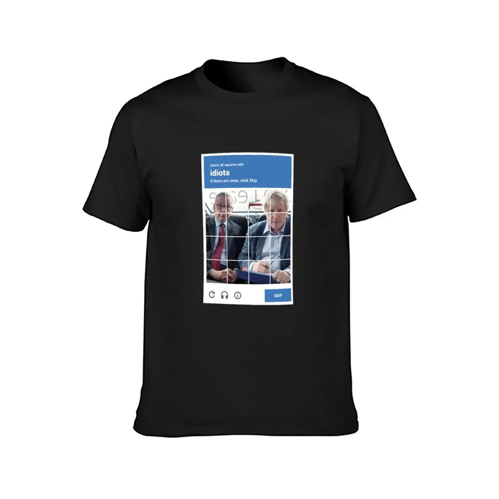 reCAPTCHA -- Michael Gove & Boris Johnson T-Shirt vintage cute tops custom t shirt customizeds mens t shirts top quality