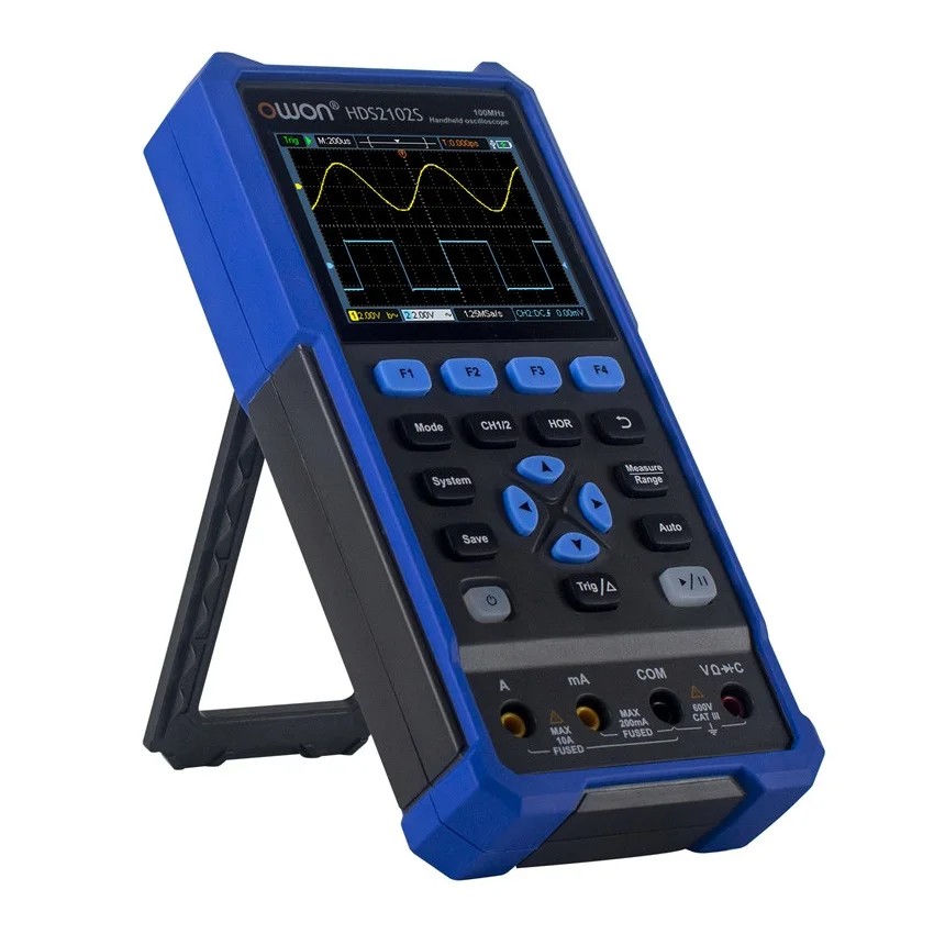 2 In1 Handheld Digital Oscilloscope Multimeter 500MS/s Sampling Rate 100MHz Analog Bandwidth Dual Channel Graphical Oscilloscope