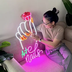 Art Nail LED Neon Sign Light Custon Nail Shop Home Party Wall Decor Neon Signs for Beauty Nail Room Business Decor Neon Lights