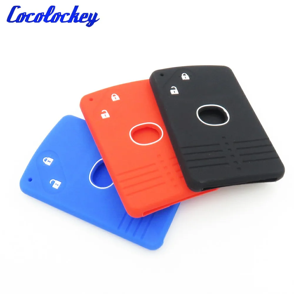 Cocolockey 2Button Silicone Car Key Card Cover Shell Fob Case for Mazda 3 5 6 8 M8 CX-7 CX-9 Smart Holder Protect Car Accessory