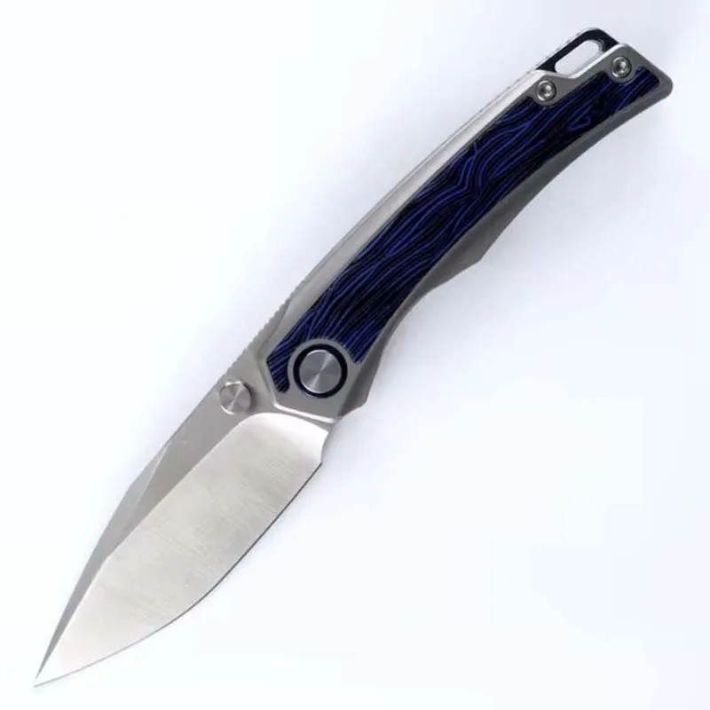 

LEMIFSHE customized New Folding Knife M390 Blade Titanium Handle Outdoor Camping Hunting Fishing Survival Pocket Fruit EDC Tools