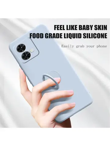 Per Edge 40 Neo Motorola Coperture Supporto per anello in silicone liquido Pelle morbida per telefono Moto Edge 40 Neo Custodia per cellulare Fundas antiurto