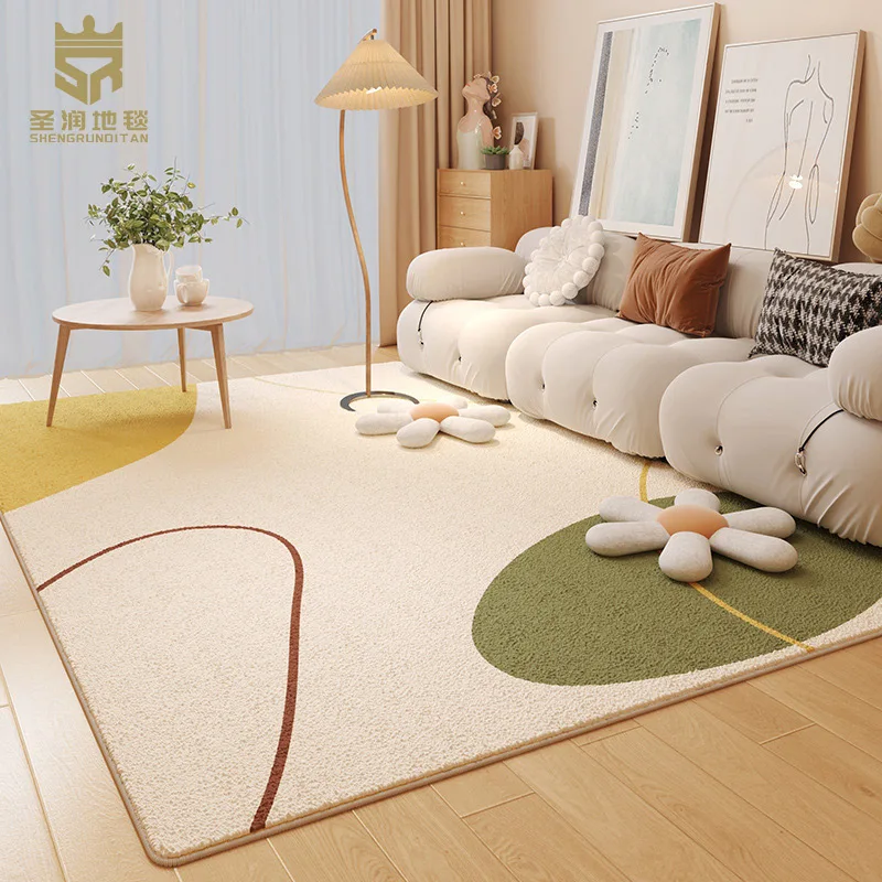 

Rugs Light Luxury Imitation Cashmere Carpet Minimalist Living Room Embossed Carpet