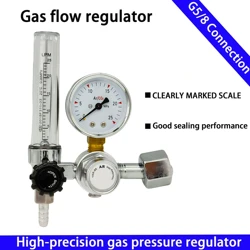 Aluminium Alloy 0-25Mpa  Argon Regulator co2 Regulator Air Pressure Reducer Gas Reducer Argon Reducer G5/8