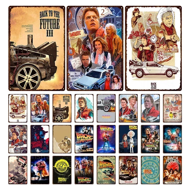 

Retro Poster Movie Back To The Future Tin Sign Painting Metal Plaque Vintage Bar Family Wall Decor Unique Decoration Painting