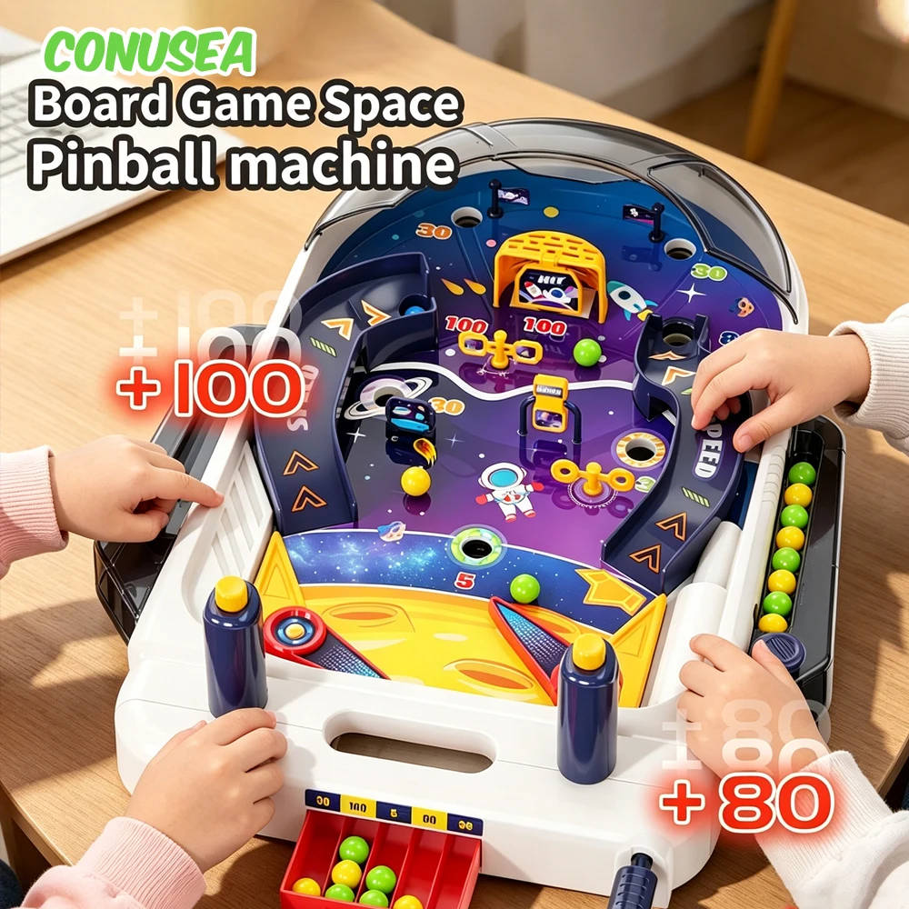 Jeu de flipper spatial pour enfants, circuit de balles interactif, jouet familial pour le développement cérébral, jeux d'intérieur, jouet pour enfants, cadeaux