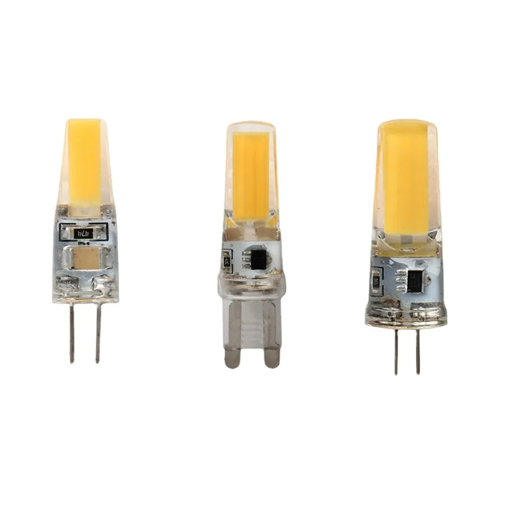 

10Pcs/Lot G4 G9 LED Bulb AC DC12V 220V 3W 6W COB Light Replace Halogen 30W 60W Ultra Bright Chandelier Lamps Cold Warm White