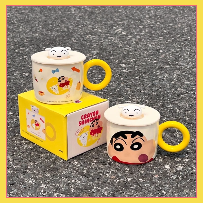 

MINISO Crayon Shin-chan Mug 2024 New Style High-value Water Cup Student Office Milk Coffee Cup Ornament Collection Best Gifts