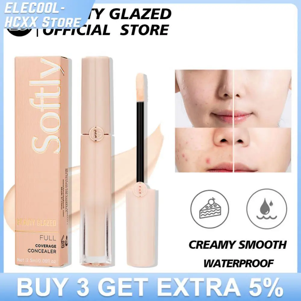 BEAUTY GLAED 6Colors Concealer Professional Face Acne Spots Dark Circles Tear Long Lasting Waterproof Makeup Contour Face Makeup