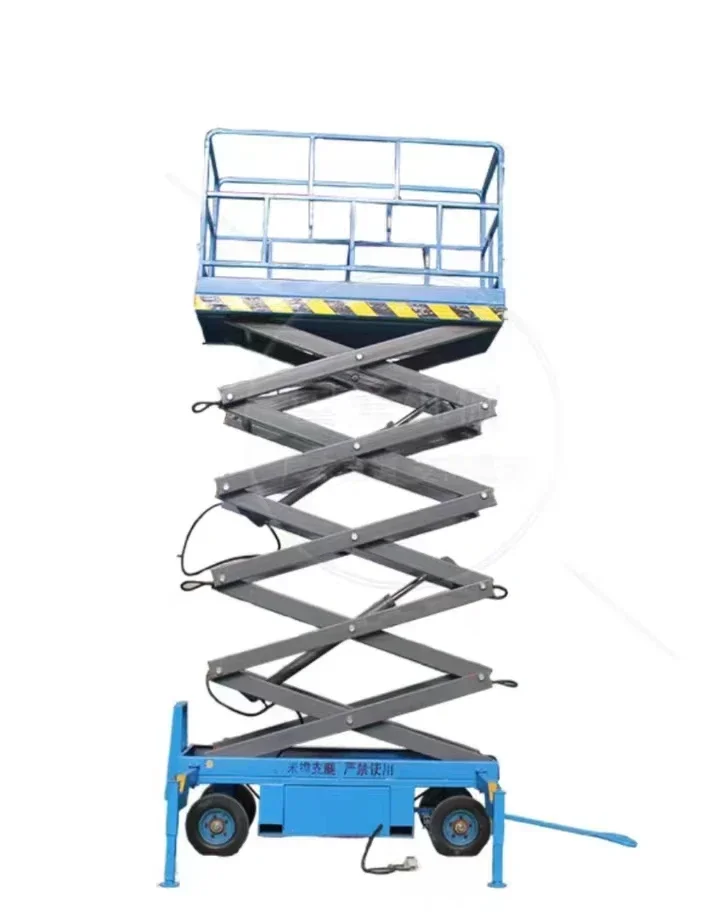 4-18m 300Kg 500Kg Capacity Electric Mobile Scissor Lift Man Lift Mobile Platform Rough Terrain