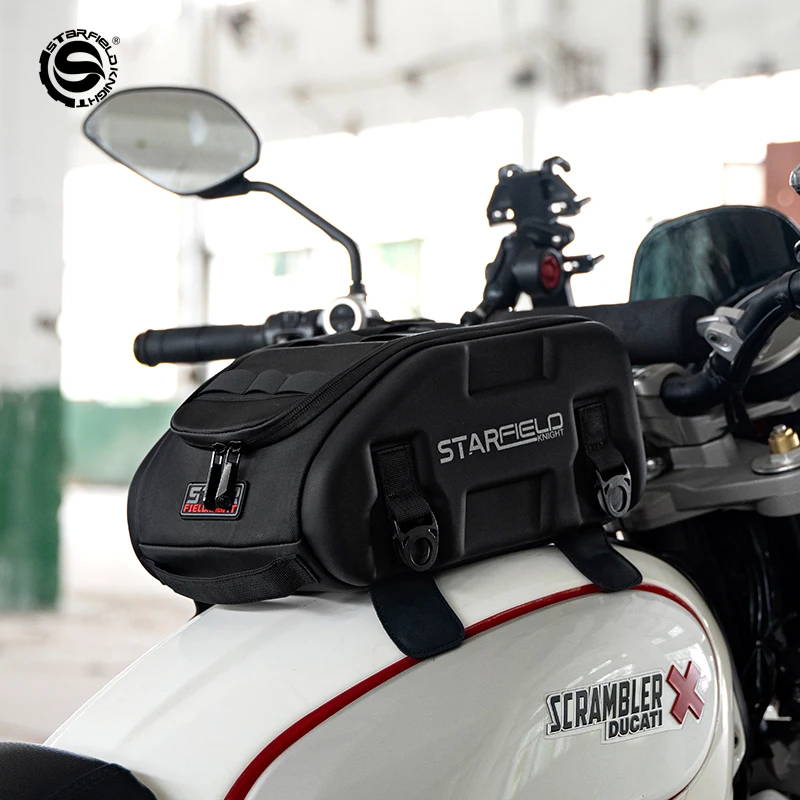 SFK Motorcycle Riding Oil Tank Package Multifunctional Magnetic Adsorption Fixed Large Capacity Back Seat Pack Match Rain Cover
