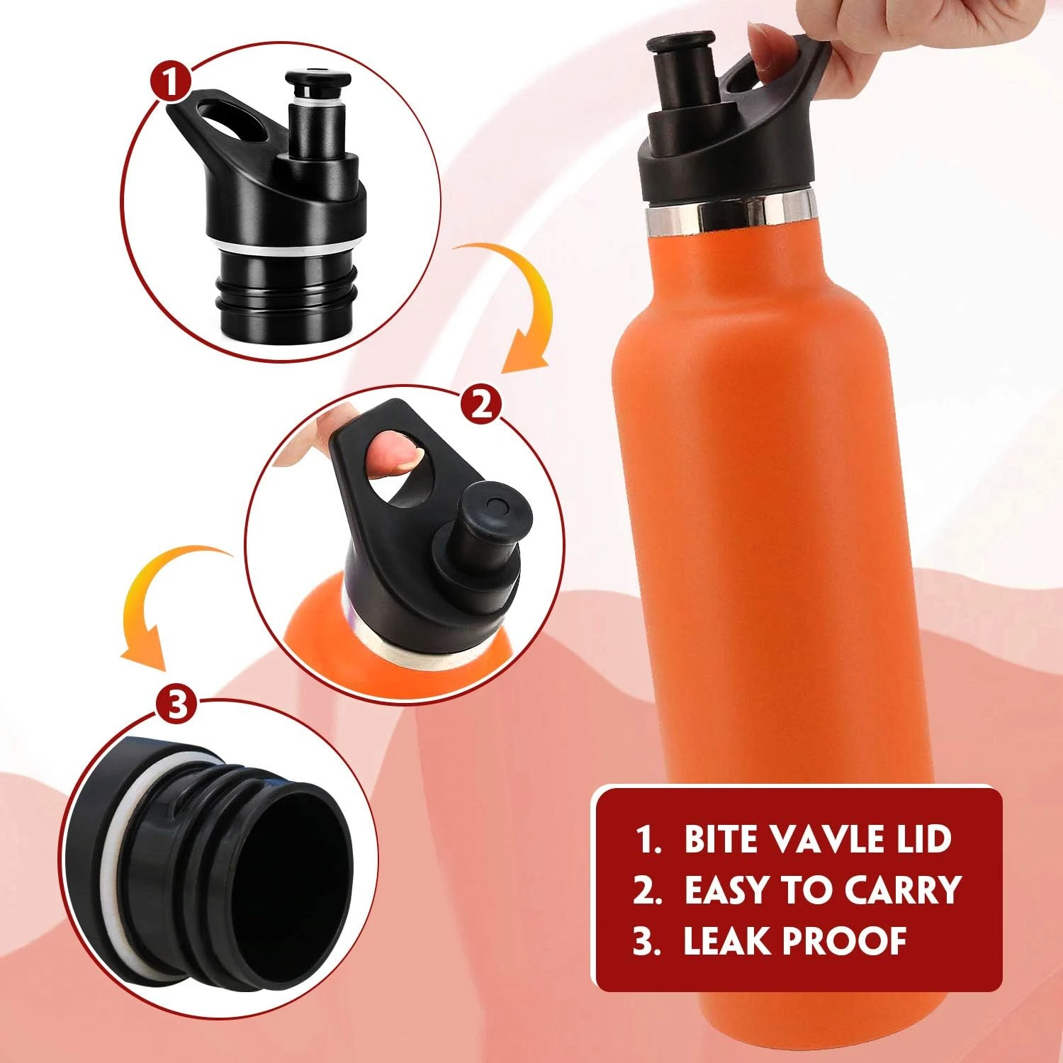 Reposant vos liquides avec ce couvercle anti-éclaboussures pratique et bien conçu. Améliorez votre expérience Hydroflask avec ce st