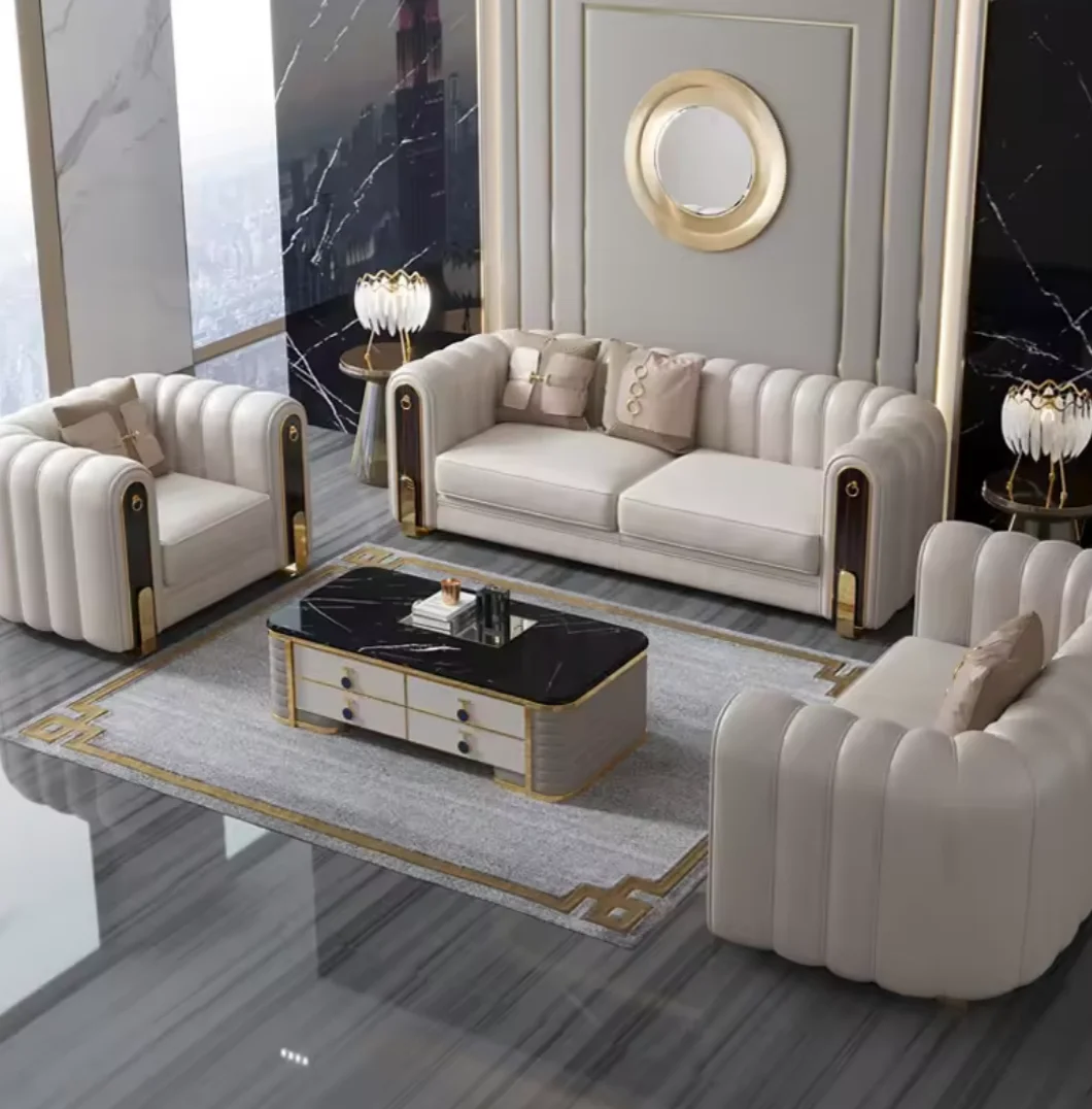 Light Luxury Italian High-End and Grand Living Room Sofas for Small and Large Homes - Napa Leather Sofas by Popular Designer