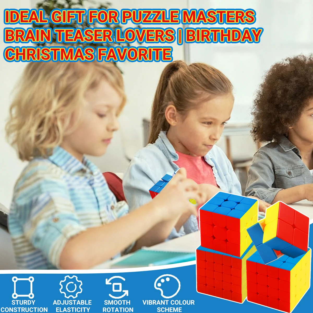 Sengso Speed Cube 3x3 |   Aufkleberloser Zauberwürfel – Professioneller schneller Puzzlewürfel für Wettkampfkinder und Erwachsene