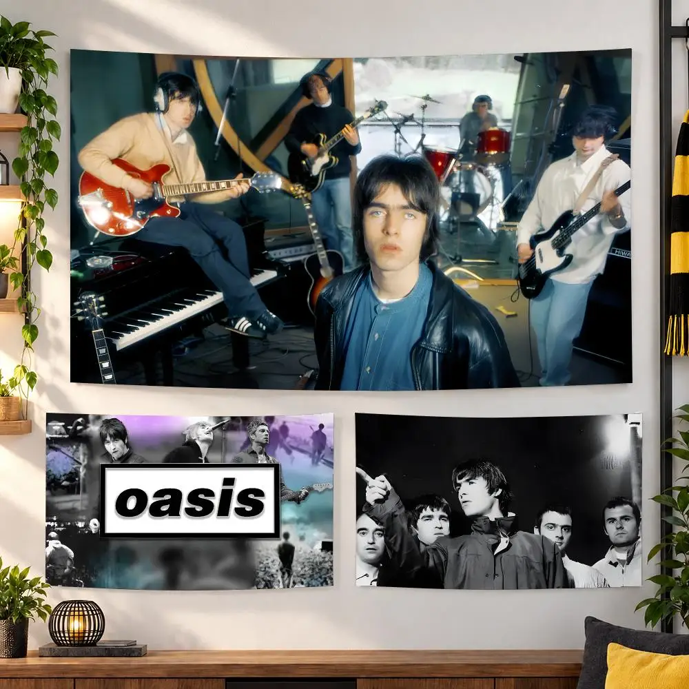 Rock Band Oasis-s Tapestry Wall Hanging, Suitable For Living Room, Bedroom, Study, Party Home Decor Gift