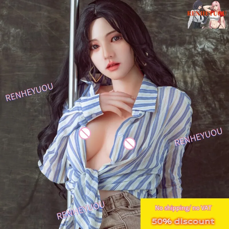 RENHEYUOU-Silicone Sex Doll, TPE, peito curto, vagina realista, boca anal, metal esqueleto, buceta, alta qualidade