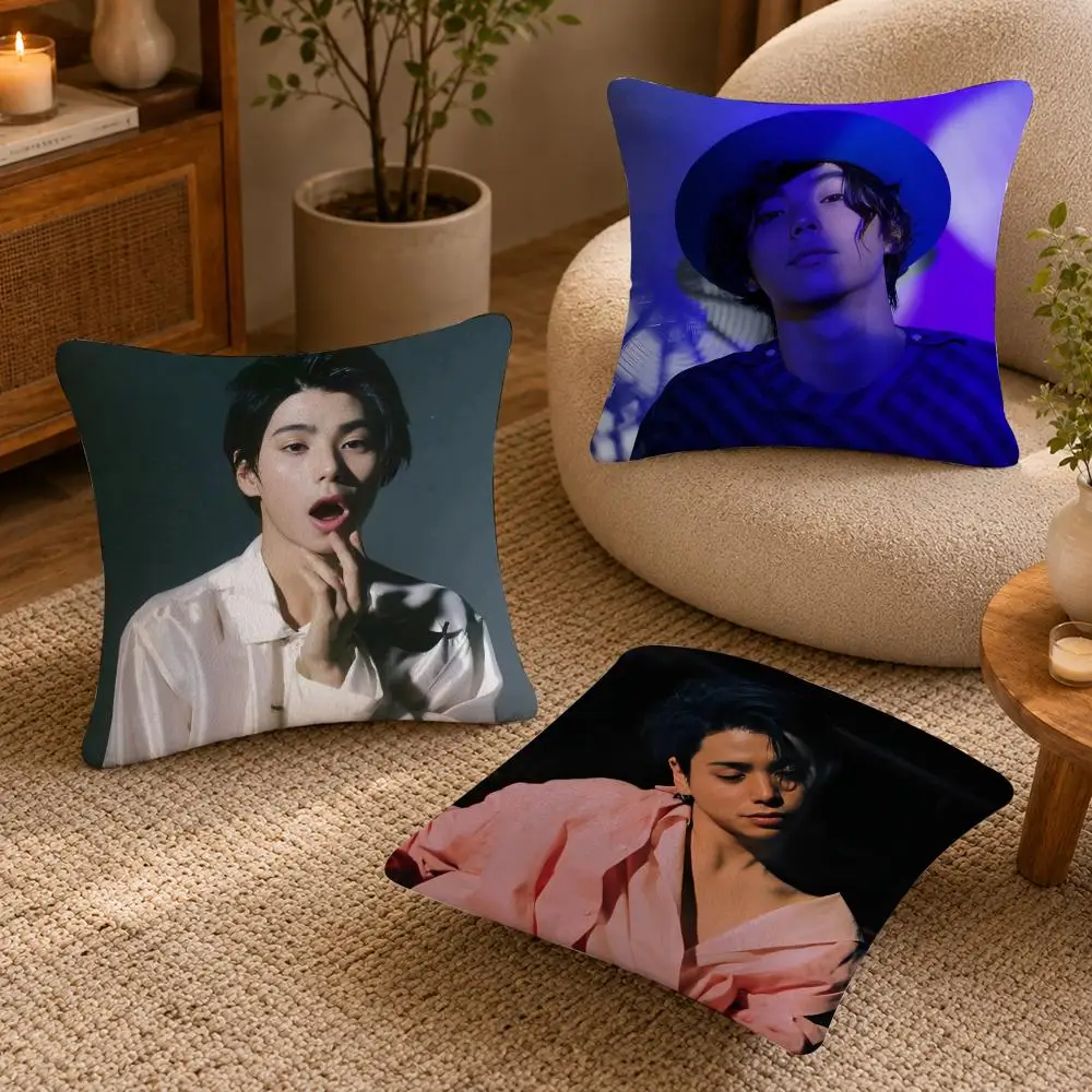 Actor N-Nijiro Murakami Cushion Cover Soft Short Plush Pillow Case Double Sided Print Washable Sofa Bed Home Decor Gift