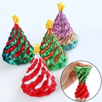 3D Printed Spiral Cone Christmas Ornament - Small Funny Passthrough Fidget Toy, Festive Xmas Gift for Family