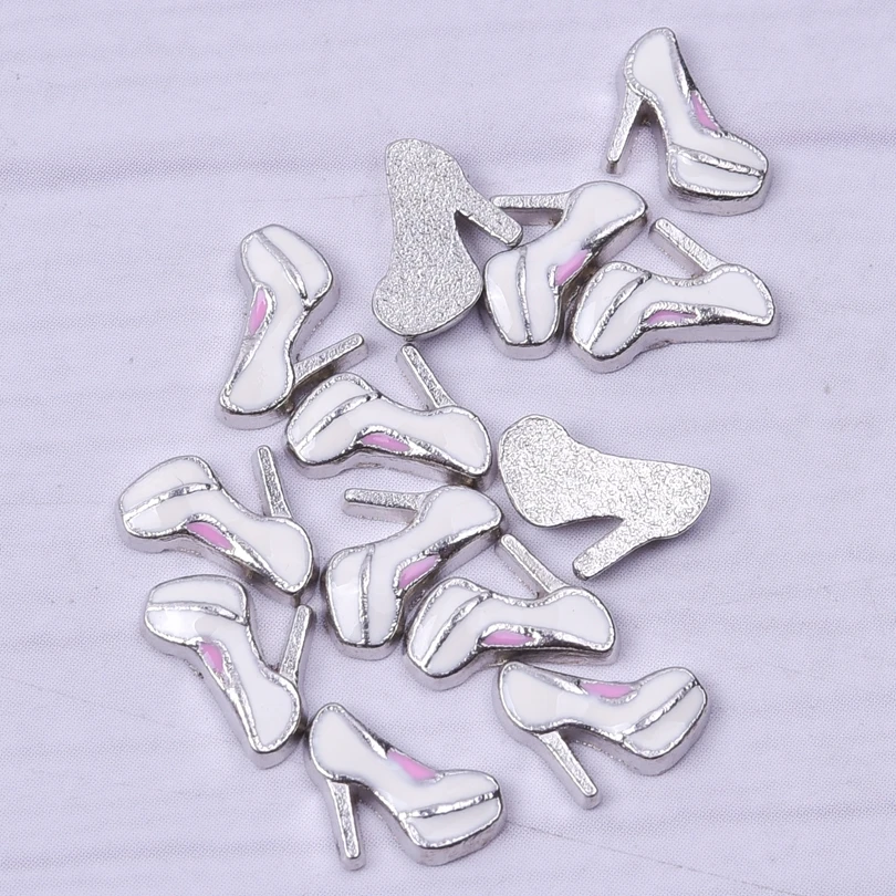 20Pcs Enamel Red Lipstick Witch Moon Star Beads Cute Angel Rainbow Tai Chi Gossip Floating Charms For Glass Locket Jewelry Bulk