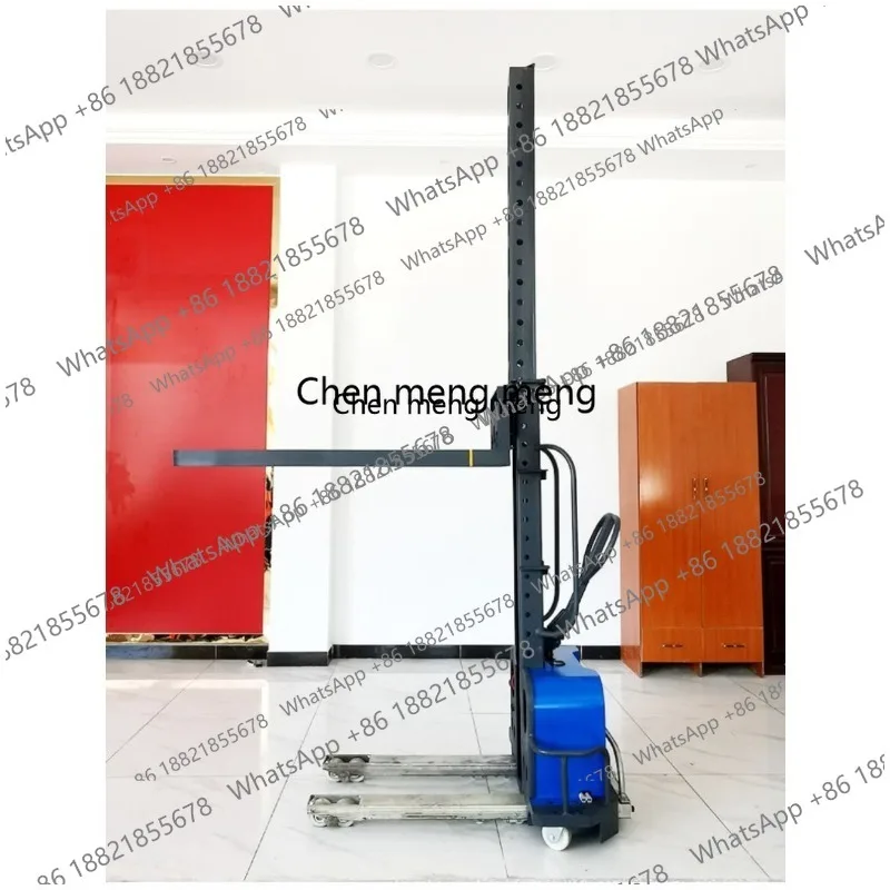 Semi-electric Stacker Self-propelled Platform  Portable Lifting Truck 500kg Lifting Handling Forklift for Loading  Unloading