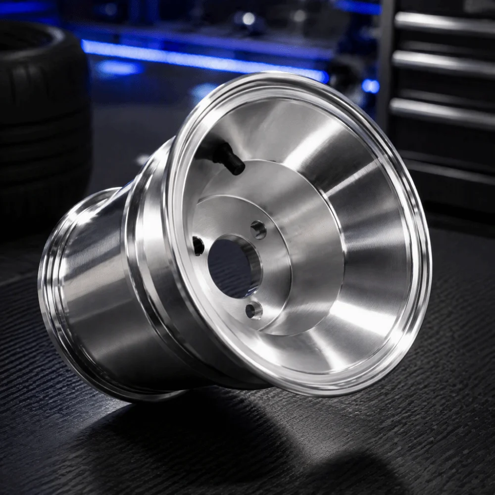 11x6.00-5 Tire Size Go Kart Wheel Rim 3 Hole Flange 180mm Wide Go Kart Rear Rim Aluminum Material Tubeless Design