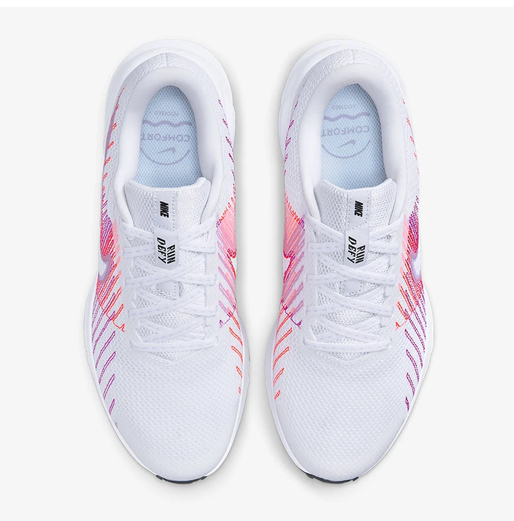 Original Nike Run Defy atmungsaktive und gepolsterte Damen-Laufschuhe HM9593-102 – Detail 6