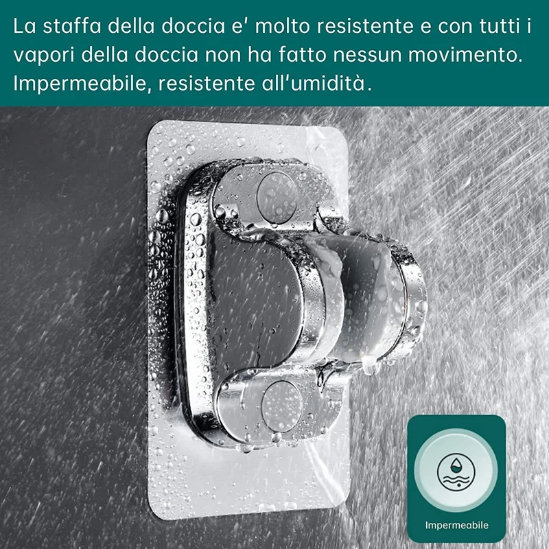 Soporte de cabezal de ducha sin perforación, soporte de ducha de mano, ángulo ajustable, soporte de ducha sin perforación para baño, lavabo