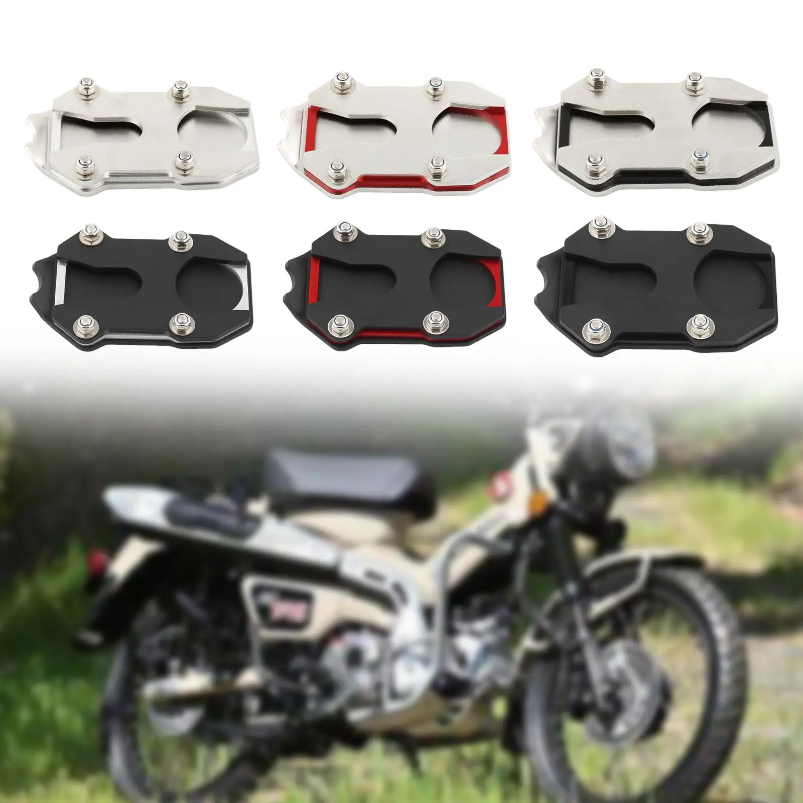 

Motorcycle Kickstand Pad Modified Part Enlarger Support Plate for Honda