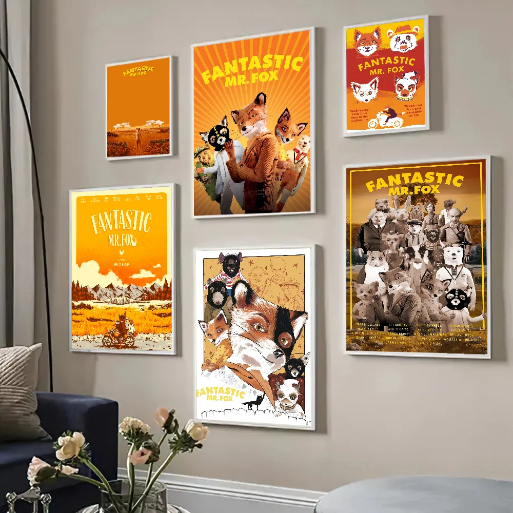 Fantástico póster de hadas Mr Fox, carteles clásicos Vintage, impresiones whitetaper, ilustraciones Kawaii, decoración de habitación