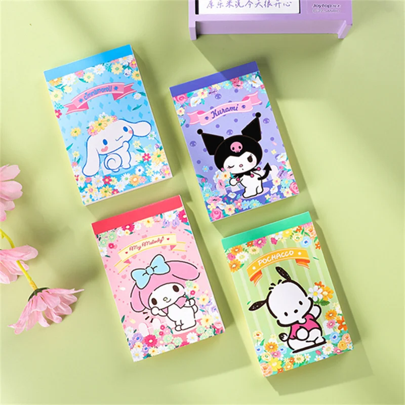 Sanrio Memo Pad Cinnamoroll Pochacco Note Pad My Melody Portable Cartoon Mini Notebook Student Kid Stationery Office Supplies