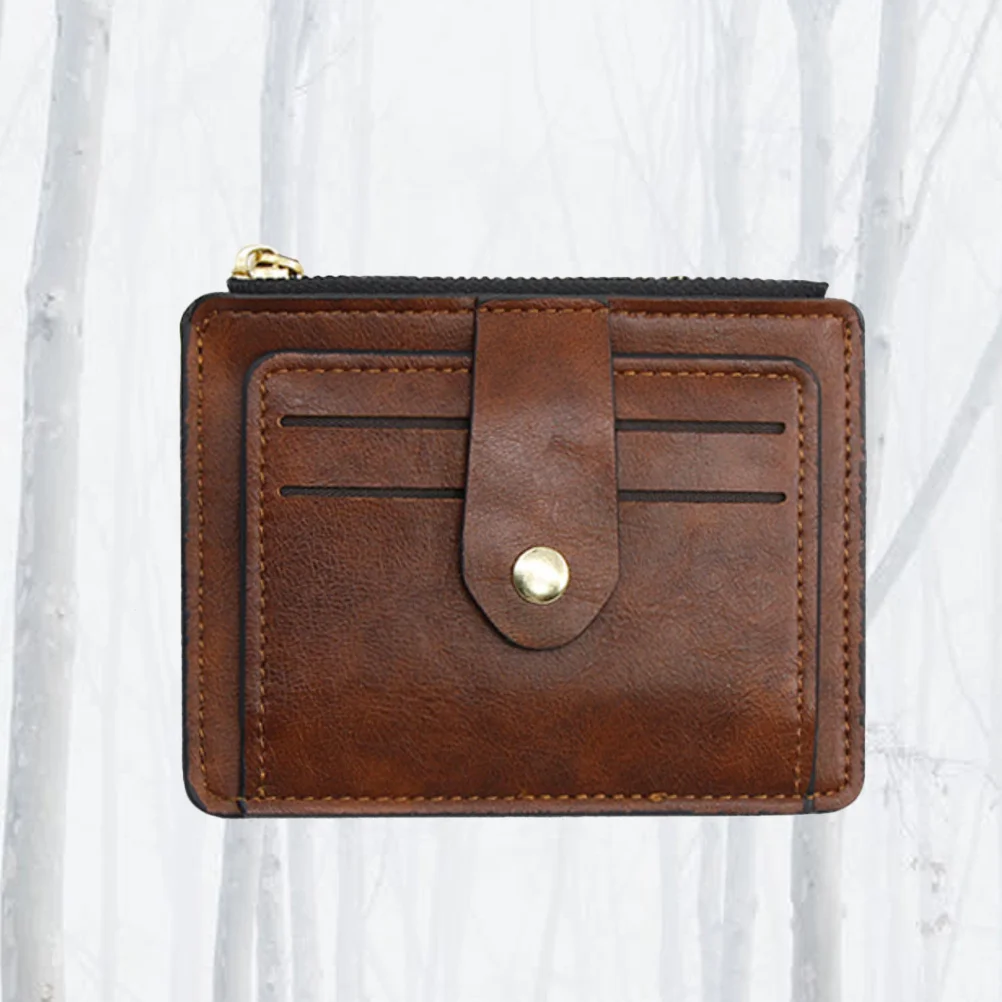 

1 Piece Women Fashion Card Holder PU Zipper Buckle Wallet Large Capacity Multi-Card Organizer Clutch for Daily Office